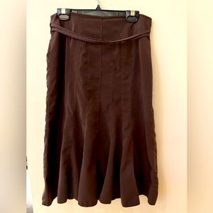 H&M Chocolate Brown A-Line Skirt